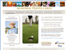 Tablet Screenshot of memorialprayercards.com